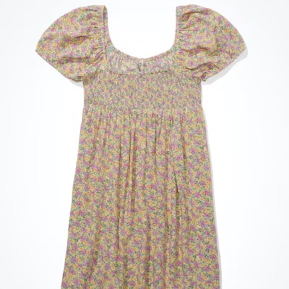 American Eagle Floral Puff-Sleeve Mini Dress in XL - Picture 2 of 5